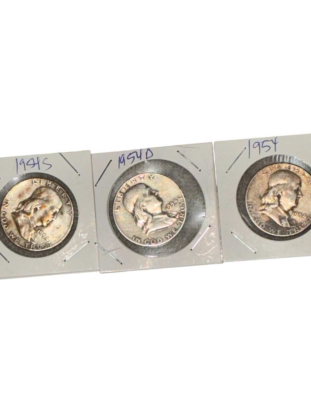 1954, 1954S, 1954D Half Dollar Franklin Coins Silver -Collector